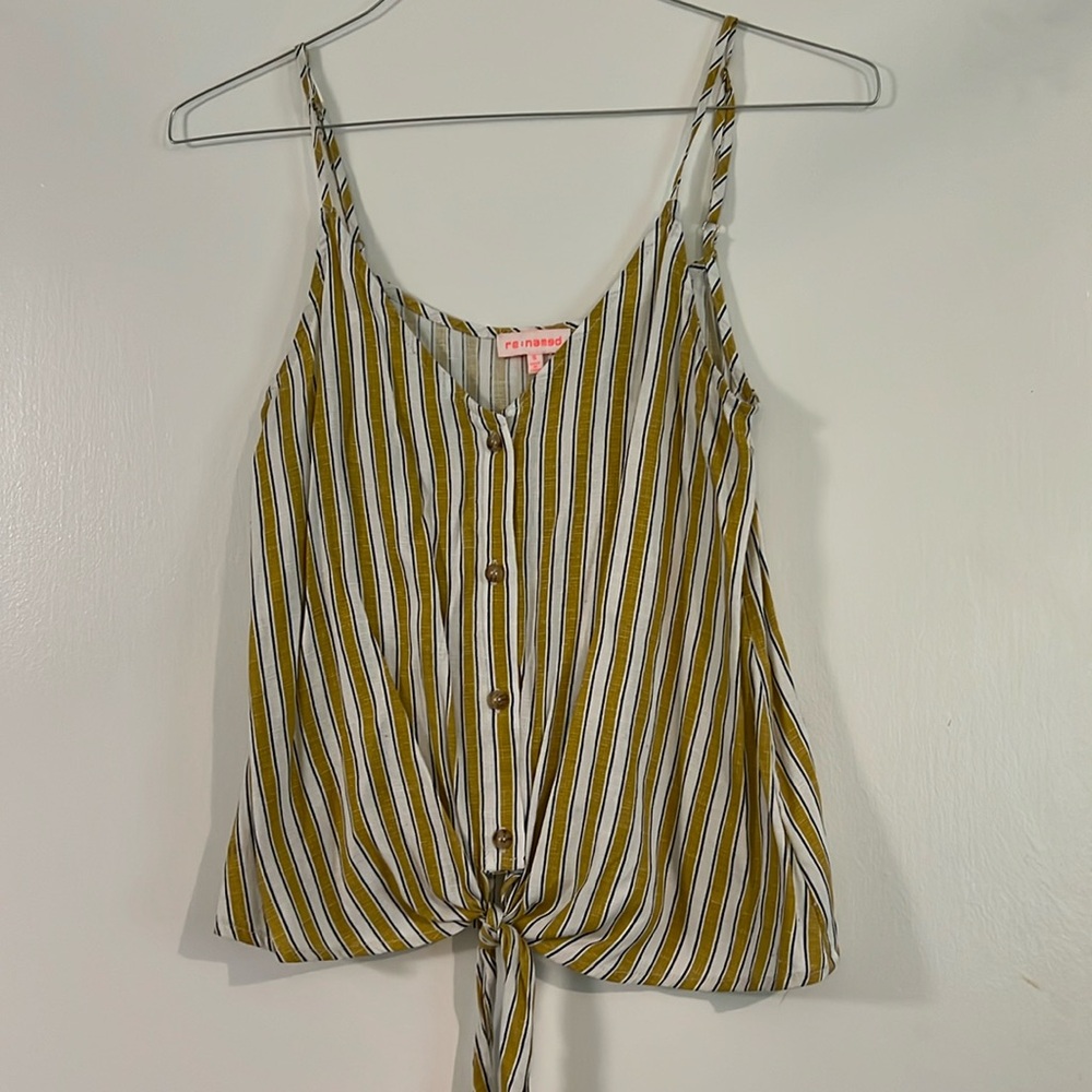 Yellow Striped Tank Top